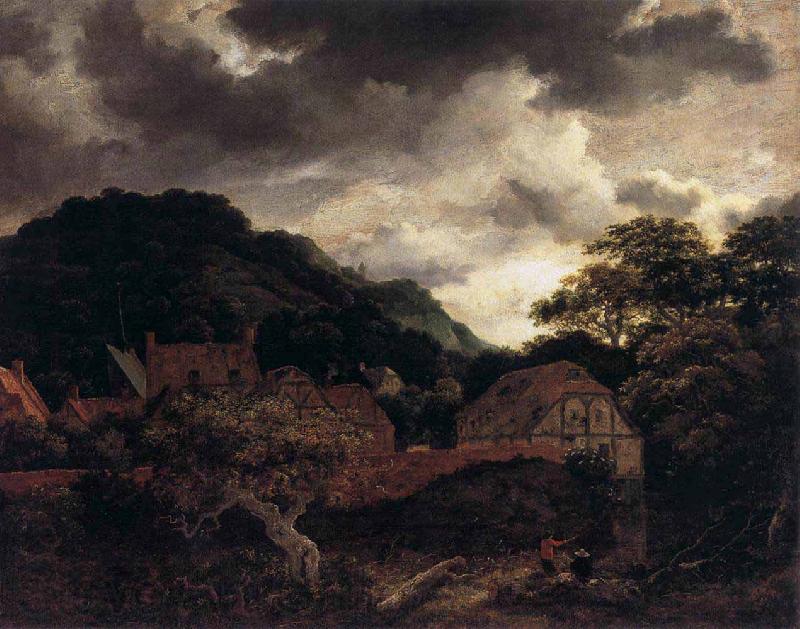 Jacob Isaacksz. van Ruisdael Village at the Wood's Edge Germany oil painting art